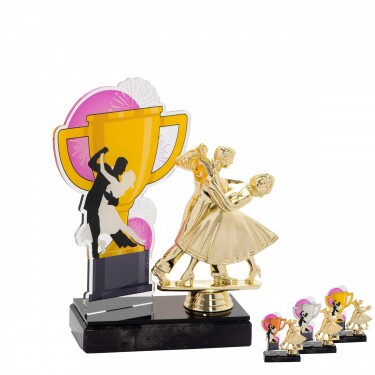 Ballroom dancing cup acrylic award with figure C