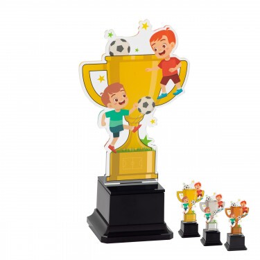 Football boys kids acrylic trophy C