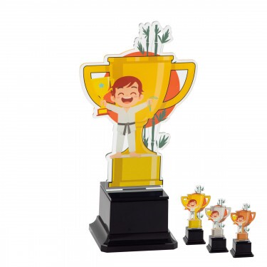 Martial artist kids acrylic trophy C