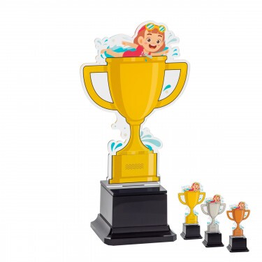 Swimmer girl kids acrylic trophy C