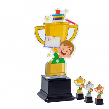 Student boy kids acrylic trophy C