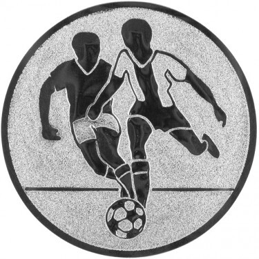 Football (men) medal insert silver 25 mm
