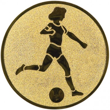 Football (Women) medal insert gold 25 mm