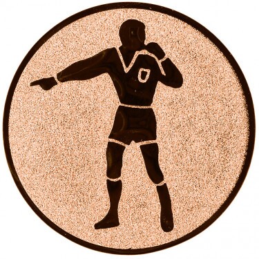 Football (referee's whistle) medal insert bronze 25 mm