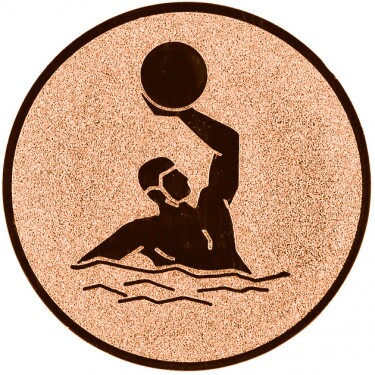 Water polo medal insert bronze 50 mm