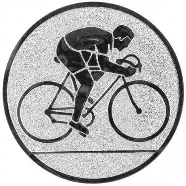 Cycling (road) medal insert silver 50 mm