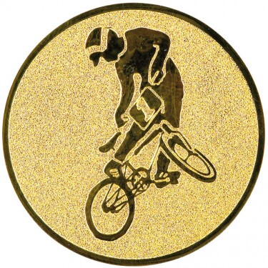 Cycling (BMX) medal insert gold 25 mm