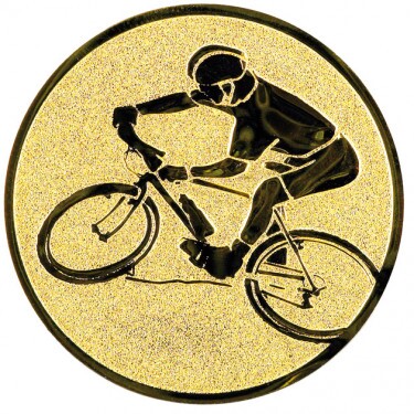 Cycling (mountain bike) medal insert gold 50 mm