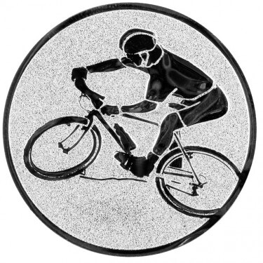 Cycling (mountain bike) medal insert silver 25 mm