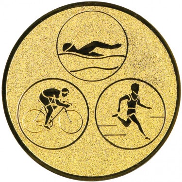 Triathlon medal insert gold 50 mm