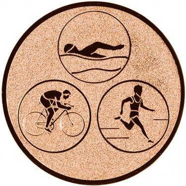 Triathlon medal insert bronze 25 mm