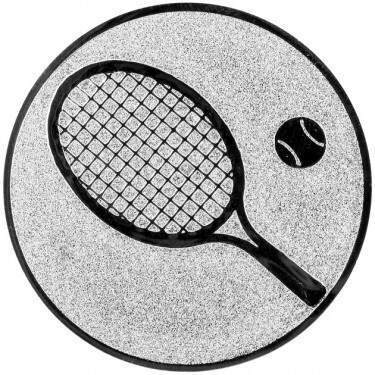 Tennis medal insert silver 25 mm