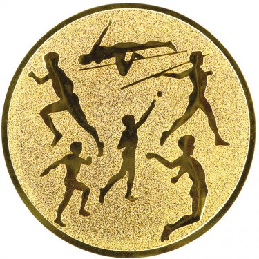 Athletics medal insert gold 25 mm