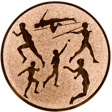 Athletics medal insert bronze 50 mm