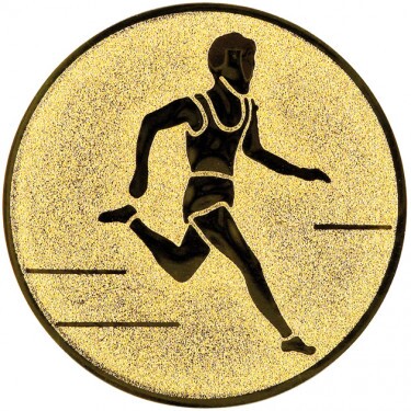 Running (men) medal insert gold 25 mm
