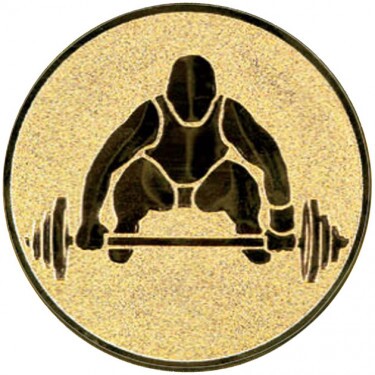 Súlyemelés érembetét arany 25 mm