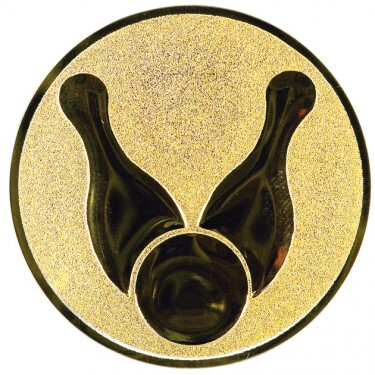 Bowling medal insert gold 50 mm