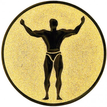 Fitness medal insert gold 50 mm