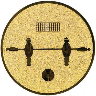 Football medal insert gold 25 mm