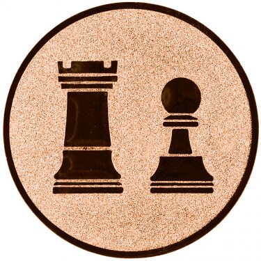 Chess medal insert bronze 50 mm