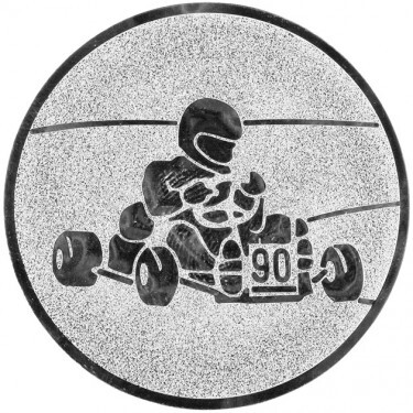 Go kart medal insert silver 50 mm