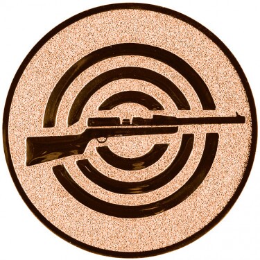 Shooting (rifle) medal insert bronze 25 mm