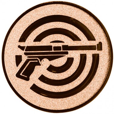 Shooting (gun) medal insert bronze 50 mm