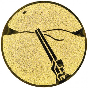 Puck shooting medal insert gold 25 mm