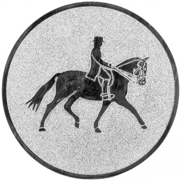 Equestrian (dressage) medal insert silver 50 mm