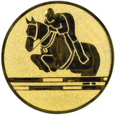 Equestrian (jumping) medal insert gold 50 mm