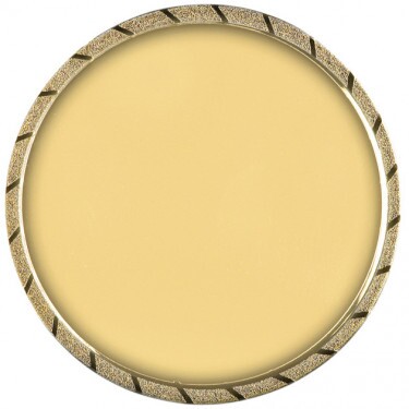 Neutral ornate medal insert gold 50 mm