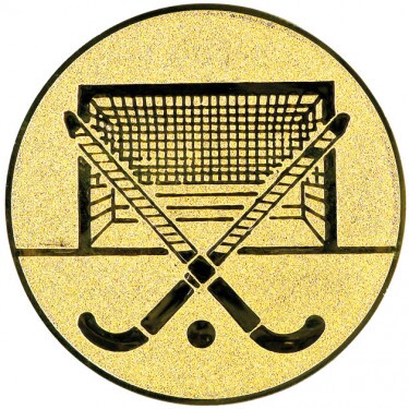 Field hockey, goal medal insert gold 25 mm