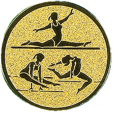 Gymnastics (women's all-around) medal insert gold 25 mm