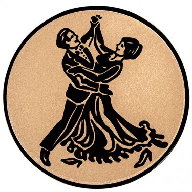 Dance medal insert bronze 25 mm