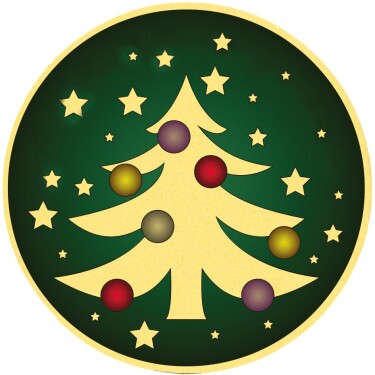 Christmas tree 1 medal insert 25 mm
