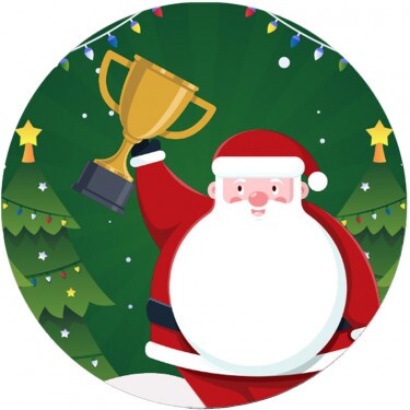Santa Claus 2 medal insert 25 mm