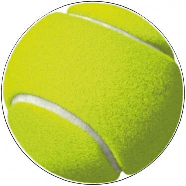 Tennis ball medal insert 25 mm