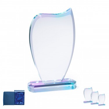 Elza engravable crystal award in gift box