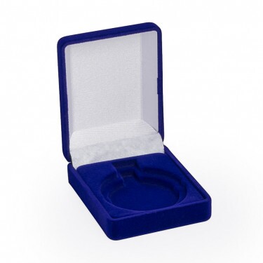 Plush medal box in blue for 40/50 mm medals