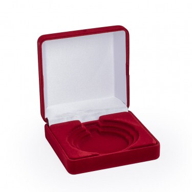 Plush Medal Box in Burgundy for 50/60/70 mm Medal
