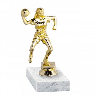 Handball women golden figure with base
