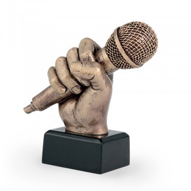 Microphone resin sculpture