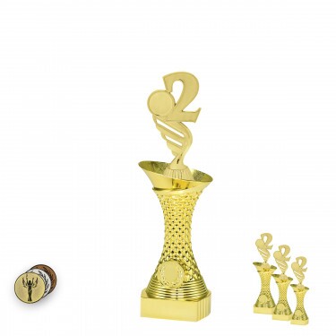 2nd Place on a gold column stand
