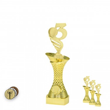 3rd Place on a gold column stand