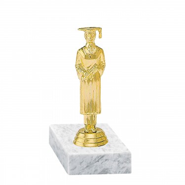 Student (male) golden figure with base