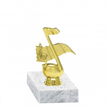 Music golden figure with base