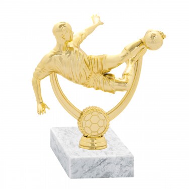 Football (player) golden figure with base