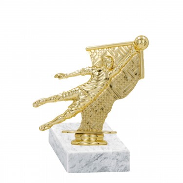 Football (goalkeeper) golden figure with base