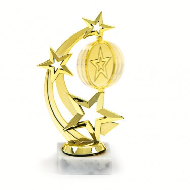Csillag (forgó) arany figura talppal