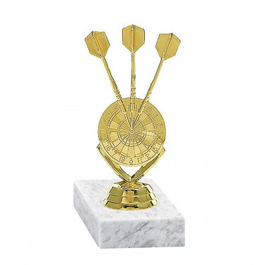 Darts board) golden figure with base